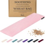 Qomfor Microwave Heating Pad - Large Microwavable Wheat Bag Heat Pack for Neck and Shoulders, Pain Relief, Back Pain, Arthritis, Period Cramps - Reusable Lavender Heating Pad (Pink)