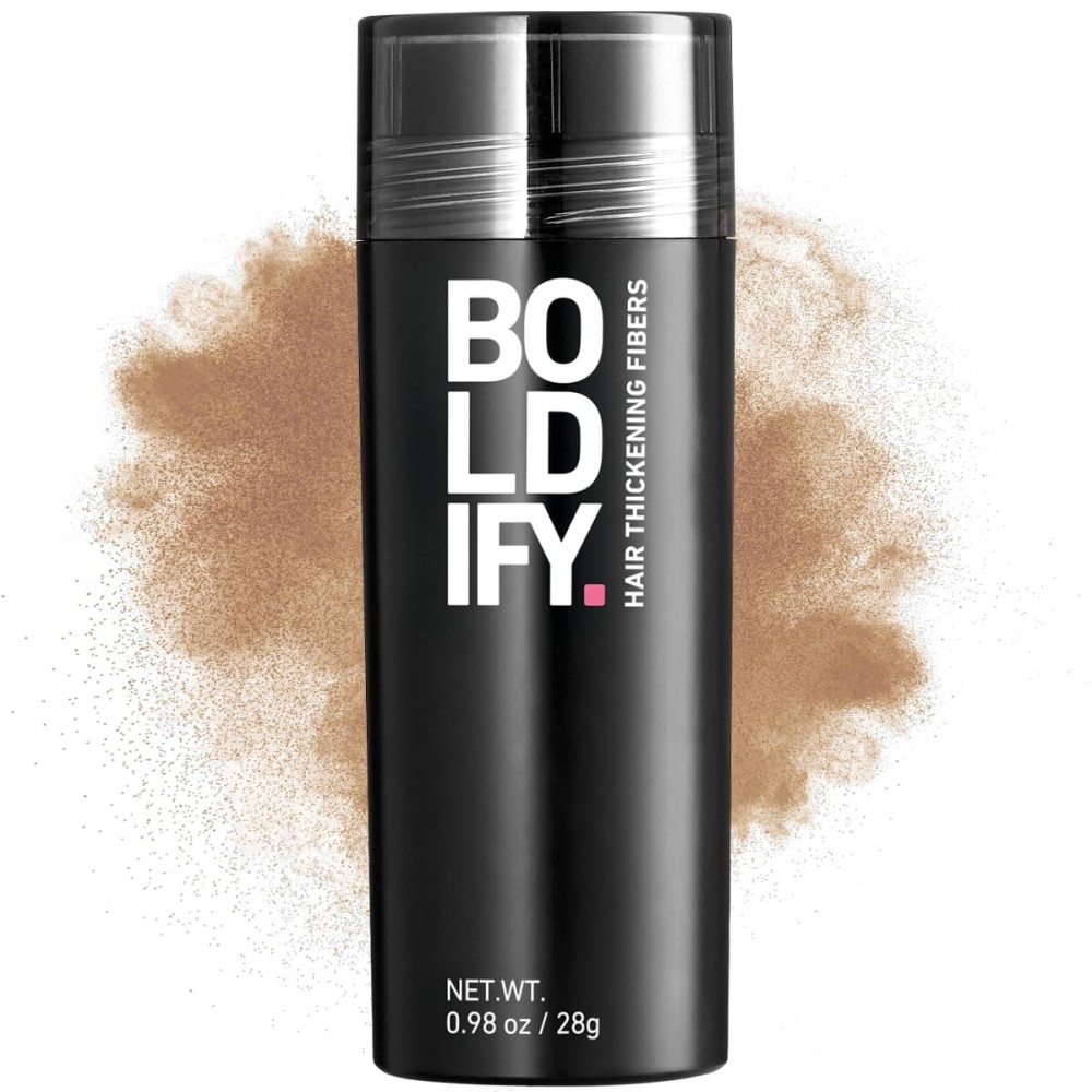 BOLDIFY Hair Fibers (28g) - Fill In Thinning and Fine Hair for an Instantly Fuller, Thicker Look - 14 Shades for Women & Men - Dark Blonde