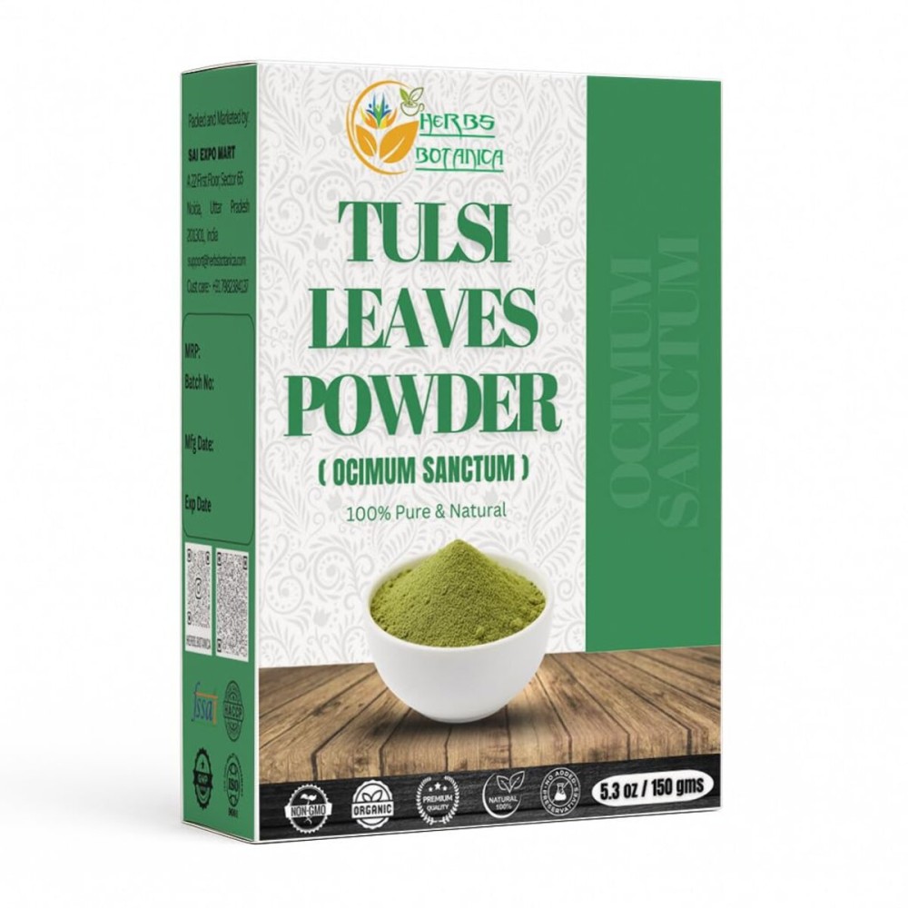 Herbs Botanica Tulsi Powder Tulasi Holy Basil Tulsi Powder Ocimum Sanctum Vitality & Wellness - Pure, Natural, and Invigorating Boost Immunity Naturally 5.3 oz