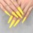 Artquee 24pcs Yellow Pure Color Ballerina Long Coffin Glossy Fake Nails Press on Nail False Tips Manicure for Women (CB-15)