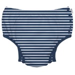 Green Sprouts Boys\' Snap Swim Diaper, Navy Stripe, 12 M