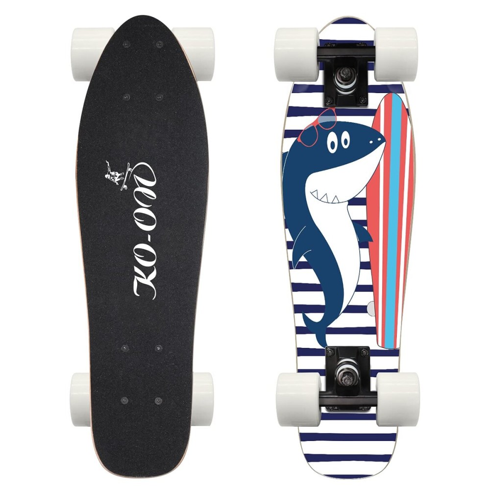 KO-ON Skateboard Complete Skateboards 22 Inch Mini Cruiser Skateboards for Beginners Kids Boys and Girls (Judy Jaws)