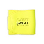 Sports Research Sweet Sweat Waist Trimmer (Core Series) - Premium Sweat Enhancing Fitness Band for Women & Men - Neon Yellow, Medium