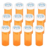 Plastic Medicine Pill Bottles with Child Resistant Caps - Push Down and Turn - Prescription Vial, Medicine Container, Pill Cases Dispenser Organizers (12pcs, 6 Dram)