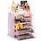 Sorbus Acrylic Makeup Organizer Set, 6-Drawer Vanity & Countertop Cosmetic Storage with Small & Wide Compartments, Tie Dye Makeup Storage for Brushes, Jewelry - Holiday Gift for Women & Teens