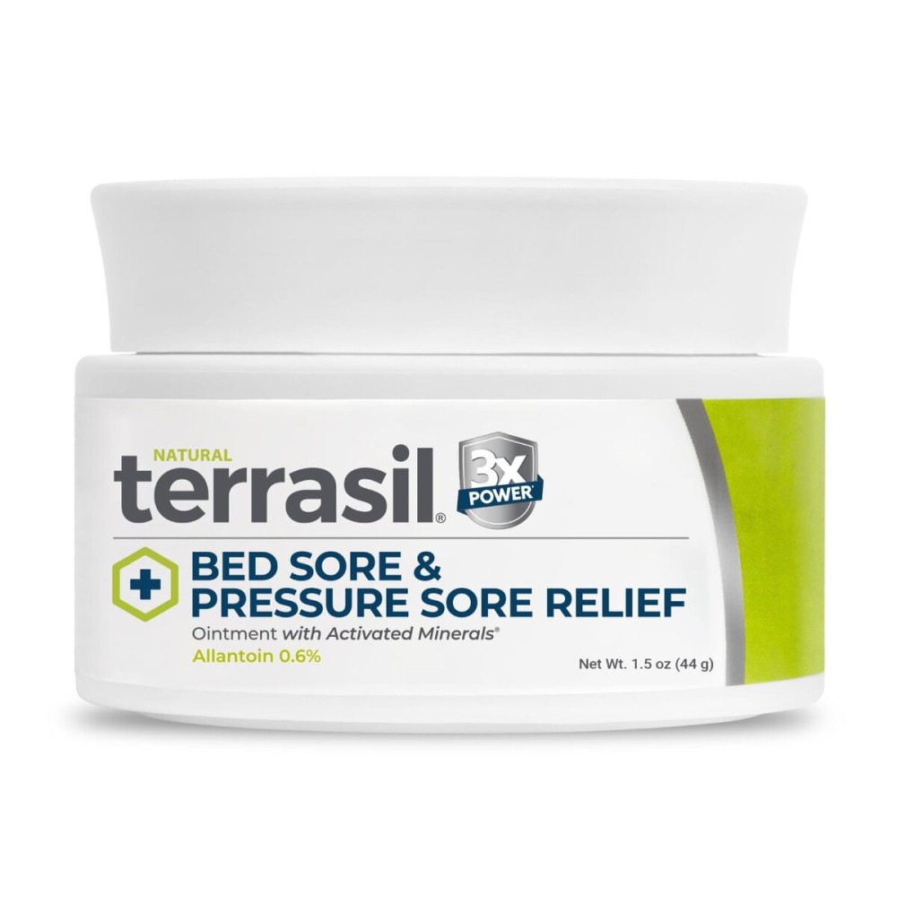 terrasil Bed Sores Treatment Cream & Pressure Sores Cream - Natural Ingredients for Healing of Bedsores, Ulcers & Wounds, 3X Power for Fast Soothing Relief (1.5 oz jar)