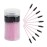 CHEFBEE 100PCS Disposable Eyelash Brush, Mascara Wands Makeup Brushes Applicators Kits for Eyelash Extensions and Eyebrow with Container (Pink Black)
