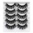 ALICROWN Mink Lashes Faux Wispy Natural Volume Lashes Pack 5D Thick Volume Crossed False Eyelashes Full Handmade 5 Pairs Lashes