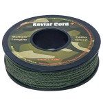 emma kites 1.1mm Braided Kevlar Cord Camo Green 200Lb 30Ft Abrasion/Flame Resistant Tactical Paracord, Trip Line, Cord Friction-Saw, Boot Laces, Camera Strap, Survival Cord, Model Rocket Shock Cord