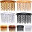 Gejoy 12 Pieces Plastic Teeth Hair Combs Tortoise Side Comb Hair Accessories(Black, Transparent, Dark Brown, Light Brown)