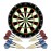 LinkVisions Sisal/Bristle Dartboard with Staple-Free Bullseye and 12 Steeltip Darts Plus Strong Aluminium Shaft, 17.8 1.5, Moundting Kits Included