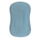 Muslin Baby Lounger Cover Soft Organic Cotton Slipcover Fits Newborn Lounger for Baby Boys and Girls (Blue)