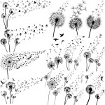 EGMBGM 13 Sheets Beautiful Dandelion Temporary Tattoos For Women Realistic Flying Dandelion Birds Butterfly Fake Tattoos Flowers For Girls Kids Hand Wrist Neck Decoration Temp Tatoos Temporary Sticker