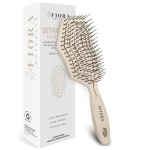 Fiora Naturals Hair Detangling Brush -100% Bio-Friendly Hair Detangler Brush w/Ultra-soft Bristles- Glide Through Tangles with Ease - For Curly, Fine, Women, Men, Kids, Toddlers, Wet and Dry Hair