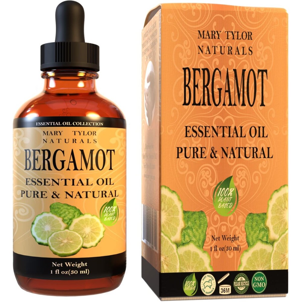 Bergamot Essential Oil (1 oz), Premium Therapeutic Grade, 100% Pure and Natural, Perfect for Aromatherapy, Diffuser, DIY by Mary Tylor Naturals