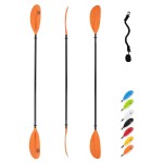 OCEANBROAD Kayak Paddle 86in/218cm Alloy Shaft Kayaking Boating Canoeing Oar with Paddle Leash 1 Paddle, Orange