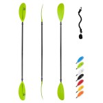 OCEANBROAD Kayak Paddle 86in/218cm Alloy Shaft Kayaking Boating Canoeing Oar with Paddle Leash 1 Paddle, Green