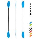 OCEANBROAD Kayak Paddle 86in/218cm Alloy Shaft Kayaking Boating Canoeing Oar with Paddle Leash 1 Paddle, Blue