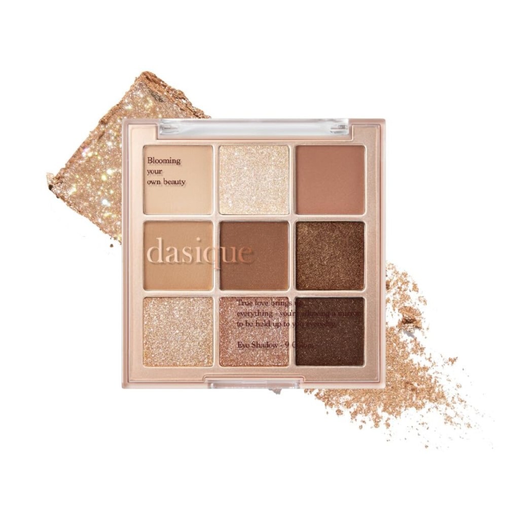 dasique Shadow Palette 01 Sugar Brownie I Cruelty-Free I 9 Blendable Shades in Smooth Matte and Shimmer Finishes with Gorgeous Pearls