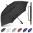 Gonex 54 Inch Large Golf Umbrella, Automatic Open Travel Rain Umbrella with Windproof Water Resistant Double Canopy, Oversize Vented Umbrellas for 1-2 Men and UV Protection, Black