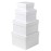Briful Square Gift Boxes with Lids Set of 4 White Gift Box Assorted Sizes Nesting Gift Boxes for Presents Birthday Bridesmaid Wedding Valentines Christmas Party Favor Boxes