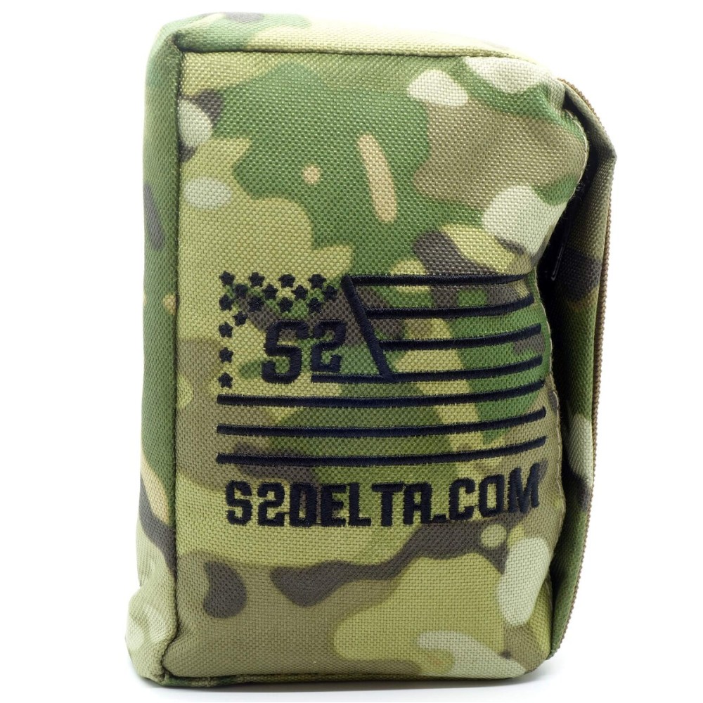 Tactical Rear Squeeze Bag, Shooting Rest, Rifle Rest, Long Range Shooting Rest, PRS Precision, Medium Barricade Bag, S2Delta (Camo, 1lb)