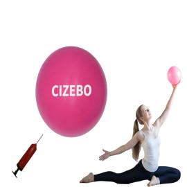 CIZEBO Small Exercise Ball for Between Knees, 6 inch Pilates Ball with Pump, Mini Yoga Core Ball Physical Therapy, Pink