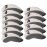 Gray & White 11pcs/Set Neoprene Iron Glove Cover Headcover Set with Large No. for All Brands Callaway,Ping,Taylormade,Cobra Etc.