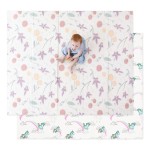 JumpOff Jo Baby Play Mat - Large Folding Foam Play Mat for Infants, Babies, Toddlers, Waterproof, Double-Sided (70 x 59) - Fairy Blossom