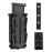 IDOGEAR Mag Pouch Pistol Magazine Pouches 9mm Softshell Adjustable Universal Mag Carrier .40 S&W .45 ACP with Belt&MOLLE Clips (Black + Ranger Green)