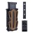 IDOGEAR Mag Pouch Pistol Magazine Pouches 9mm Softshell Adjustable Universal Mag Carrier .40 S&W .45 ACP with Belt&MOLLE Clips (Black + Coyote Brown)