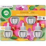 Air Wick Plug in Scented Oil Refill, 5 ct, Hibiscus and Blooming Orchids, Air Freshener, Essential Oils, Spring Collection