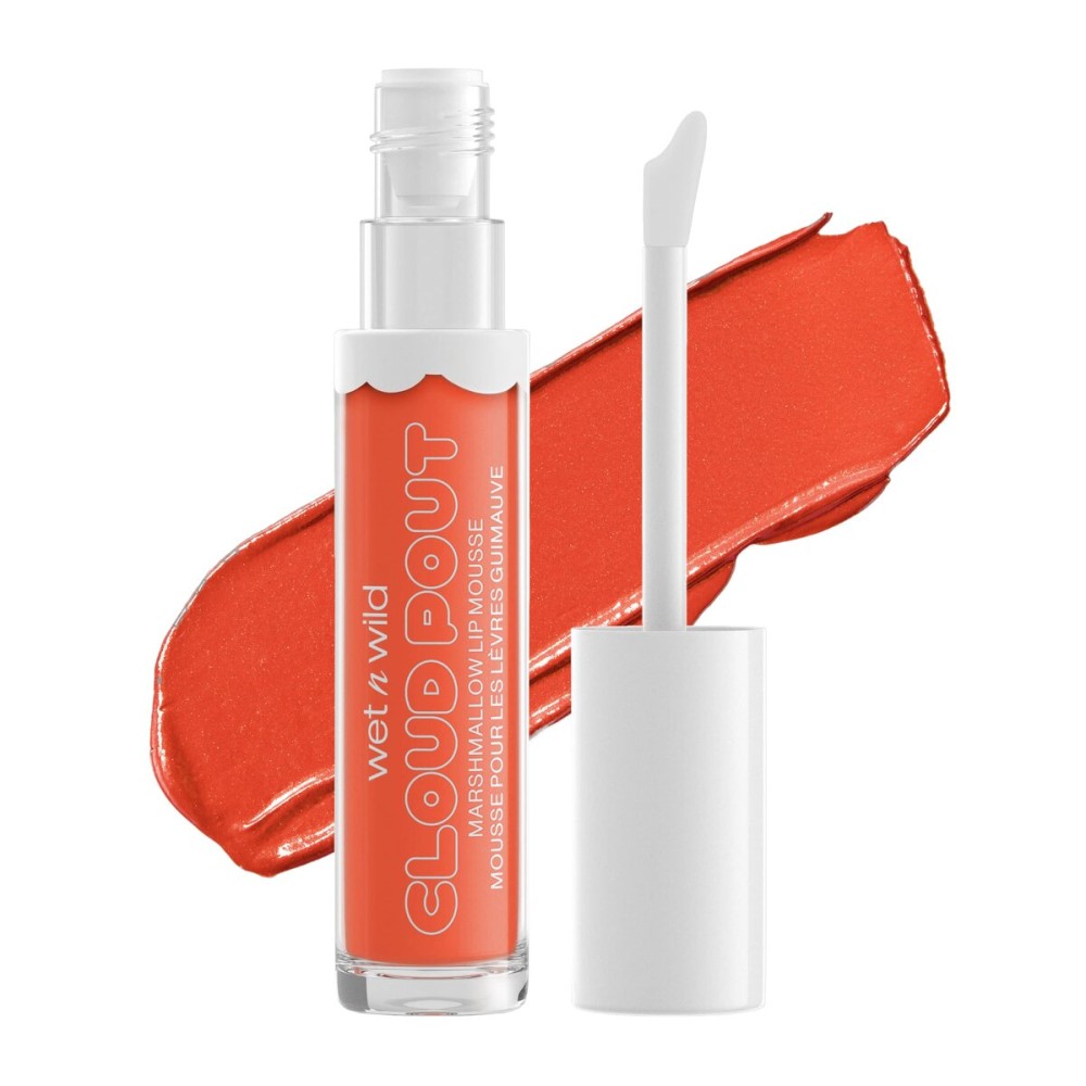 wet n wild Liquid Lipstick Cloud Pout Marshmallow, Orange-Red Sugar-Holic | Matte Lip Cream Mousse | Argan Oil | Vitamin E