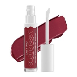 wet n wild Lip Cream Cloud Pout w/Marshmallow, Dark Red I\'m On Cloud Wine | Argan Oil | Vitamin E