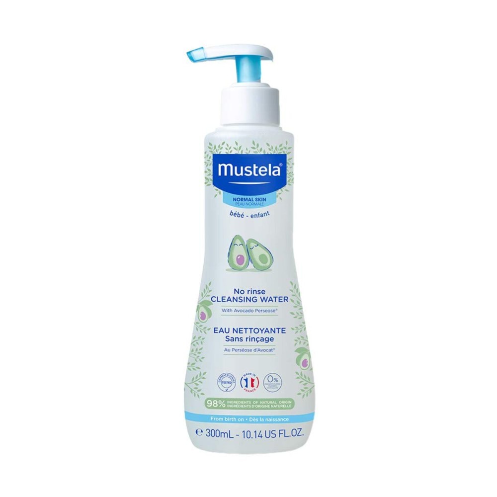 Mustela Baby Cleansing Water - No-Rinse Micellar Water - with Natural Avocado & Aloe Vera - for Baby\'s Face, Body & Diaper  10.14 fl. oz. (Pack of 1)