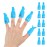 10Pcs Plastic Acrylic Nail Art Soak Off Cap Clip UV Gel Polish Remover Wrap Tool Gel Nail Polish Remover Clips for Fingernail Removal Soak Off Clips Wrap Cleaner Cap Clip Blue
