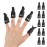 (black) 10Pcs Plastic Acrylic Nail Art Soak Off Cap Clip UV Gel Polish Remover Wrap Tool Gel Nail Polish Remover Clips for Fingernail Removal Soak Off Clips Wrap Cleaner Cap Clip