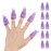 (purple) 10Pcs Plastic Acrylic Nail Art Soak Off Cap Clip UV Gel Polish Remover Wrap Tool Gel Nail Polish Remover Clips for Fingernail Removal Soak Off Clips Wrap Cleaner Cap Clip