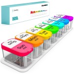 Daviky Extra Large Pill Organizer 7 Day, XL Weekly Pill Box 2 Times a Day, AM PM Medicine Pill Organizer for Supplement, Big Daily Pill Case with Large Container to Hold Vitamins and Medications