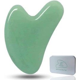 Ditind Gua Sha, Jade Stone Gua Sha Massage Tool, Guasha Tool for Face and Body Skin Massage. Gua Sha Set for Toxins Prevents Wrinkles for SPA Acupuncture, Therapy Trigger Point Treatment.