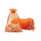 Jexila 100PCS Orange Organza Bags 5X7 inches Halloween Drawstring Goodie Candy Treat Bags for Kids Birthday Party Favor Pouch Orange Mesh Gift Bags