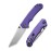 CIVIVI Brazen Folding Pocket Knife,3.5-Inch Tanto D2 Plain Blade,G-10 Outdoor Camping Hiking Knife with Thumb Studs and Flipper opener,Unique Tool Gift for EDC Men Women C2023A (Purple)