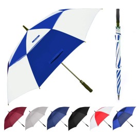 Baraida Golf Umbrella Large 62/68/72 Inch, Extra Large Oversize Double Canopy Vented Windproof Waterproof Umbrella, Automatic Open Golf Umbrella for Men and Women and Family.(62 Inch,White/Blue)