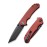 CIVIVI Brazen Folding Pocket Knife,3.5-Inch Tanto D2 Plain Blade,G-10 Outdoor Camping Hiking Knife with Thumb Studs and Flipper opener,Unique Tool Gift for EDC Men Women C2023B (Burgundy)