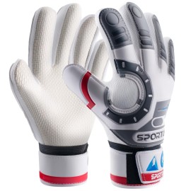 Sportout Kids Goalkeeper Gloves, Soccer Goalie Gloves with Double Wrist Protection and Non-Slip Wear Resistant Latex Material to Prevent Injuries