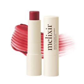 Melixir Vegan Lip Butter (12 Colors), Hydrating Tinted Lip Balm Stick, Bee-Free, Petrolatum-Free, Plant-Based, Moisturizes Dry & Chapped Lips With Shea Butter, Sheer, Natural Finish - 05 Dewy Rose