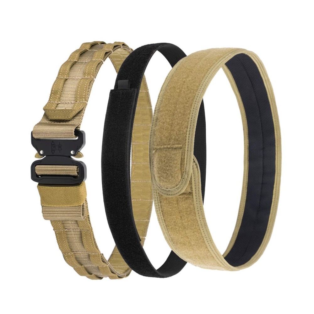 VISMIX Tactical Belt, Quick Release 1.75 MOLLE Battle Belt with Inner Belt and Anti-Slip Pad- Heavy Duty Battle Belts