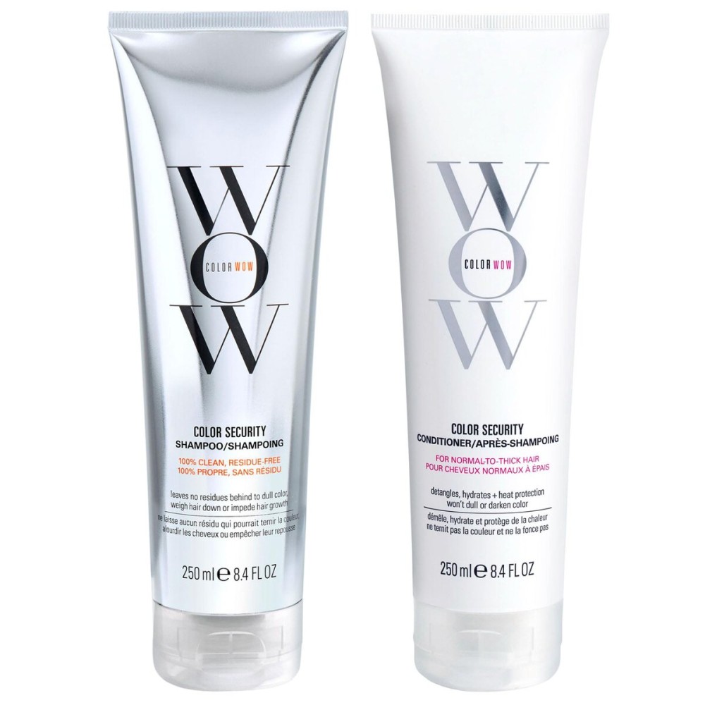 COLOR WOW Dream Clean Duo - 100% clean, sulfate-free COLOR SECURITY SHAMPOO and weightless COLOR SECURITY CONDITIONER- for Normal to Thick Hair| Achieve Super Glossy, Hydrated Hair