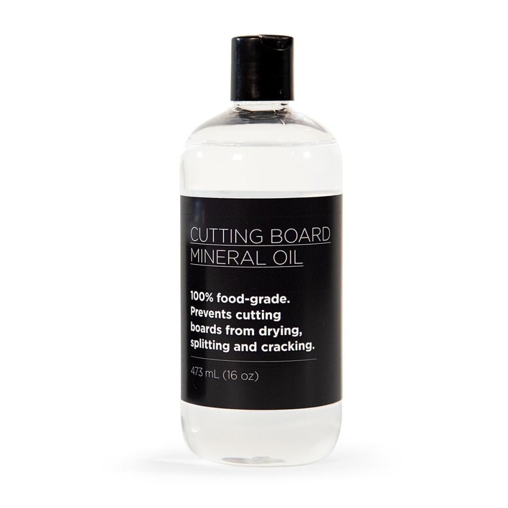 Food Grade Mineral Oil for Cutting Board (16oz) - Oil & Conditioner for Butcher Block, Countertops, Wood Utensils and Stainless Steel - Food Safe - Made in North America