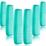 Leinuosen 12 Pieces Hair Combs Set Pocket Plastic Fine Tooth Dressing Comb for Women and Men, Peines Para Cabello(Cyan-blue)